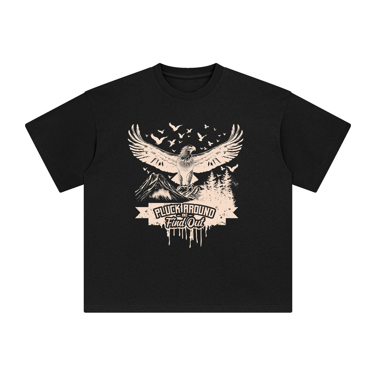 Eagle Spreads Wings Graphic Tee-INNBLAC Fashion Apparel