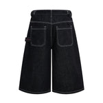 Bermudas con lavado vintage y salpicaduras de tinta