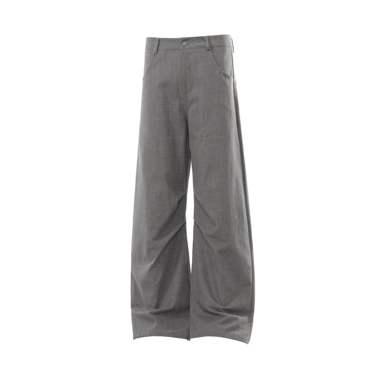 Old Money Draped Wide Leg Barrel Trousers