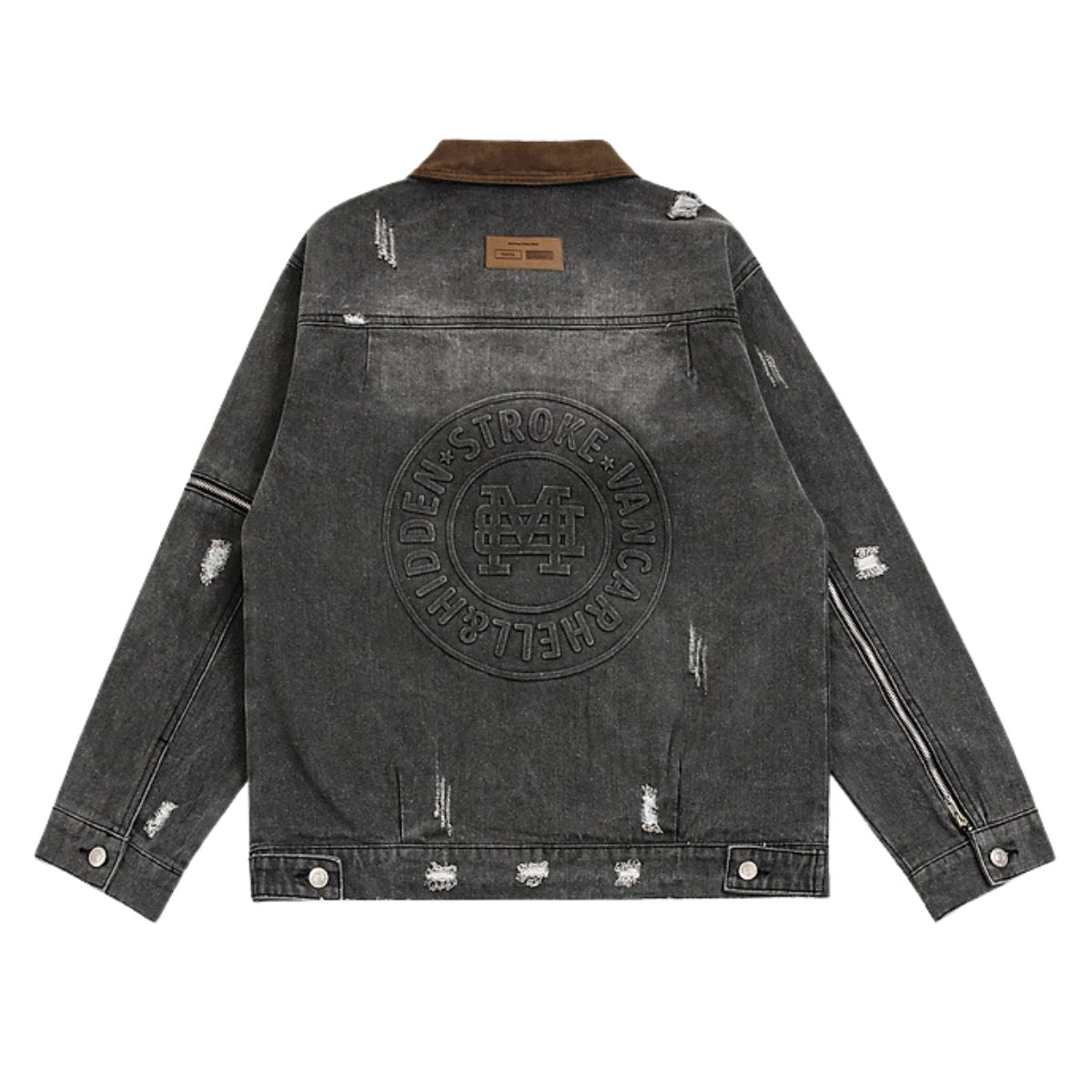 Street Distressed Patchwork Vintage Denim Jacket