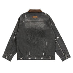 Street Distressed Patchwork Vintage Denim Jacket