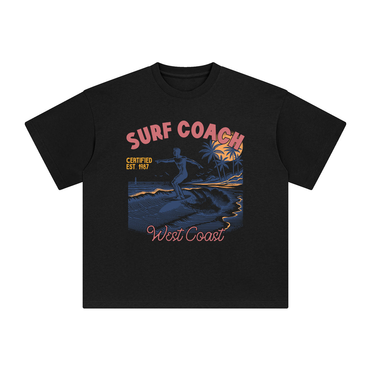 Surf Coach Graphic Tee-INNBLAC Fashion Apparel
