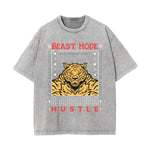 Beast Mode Graphic Stone Wash Tee-INNBLAC Fashion Apparel