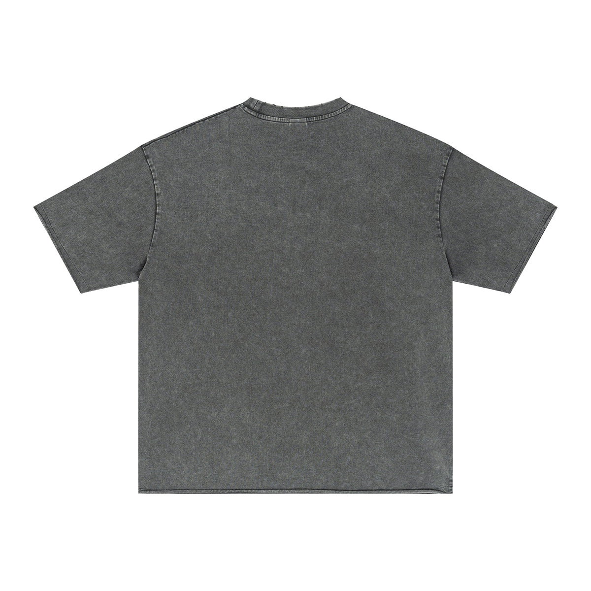 Distressed Raw Edge Washed T Shirt 8oz