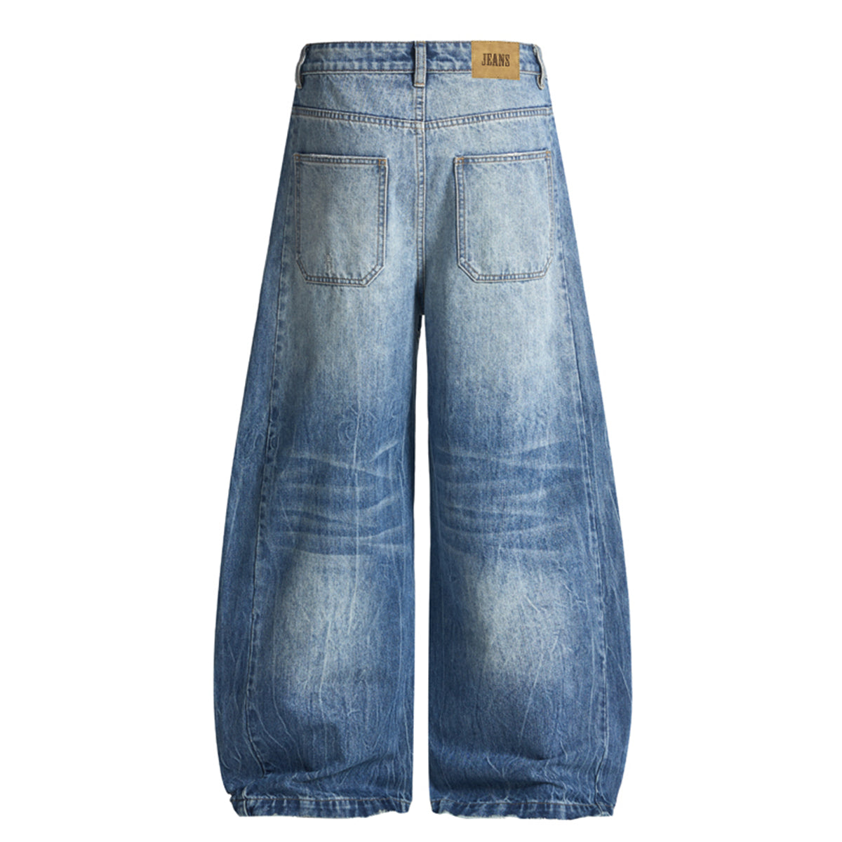 Loose Pleated Wide Leg Scimitar Jeans