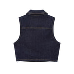 Button-Front Selvedge Denim Vest
