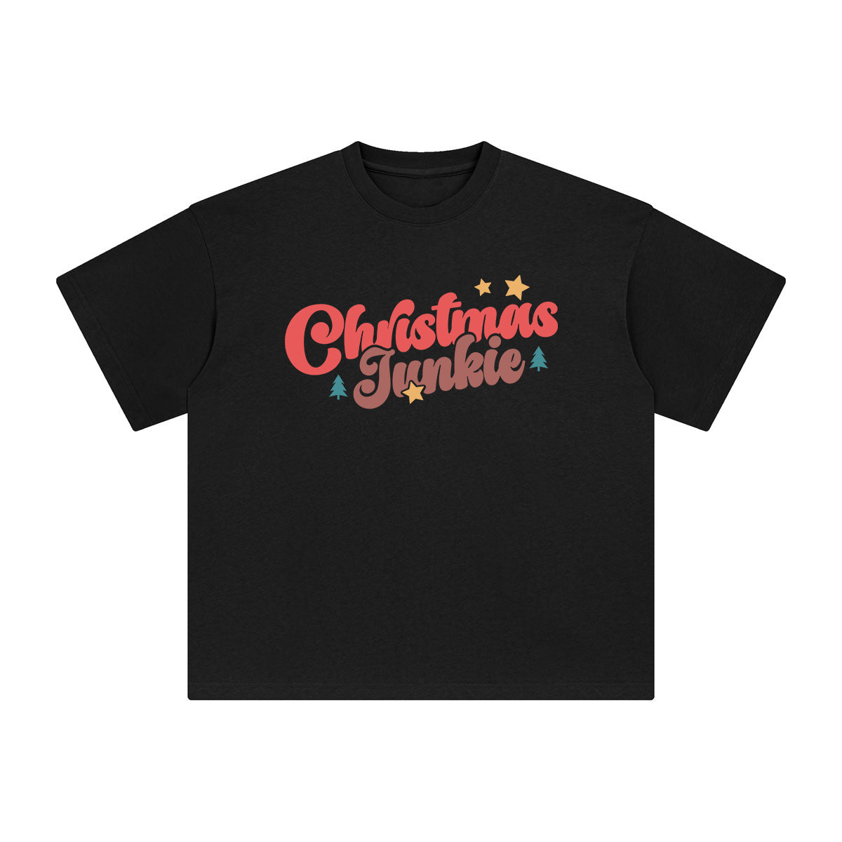 Christmas Junkie Graphic Tee-INNBLAC Fashion Apparel