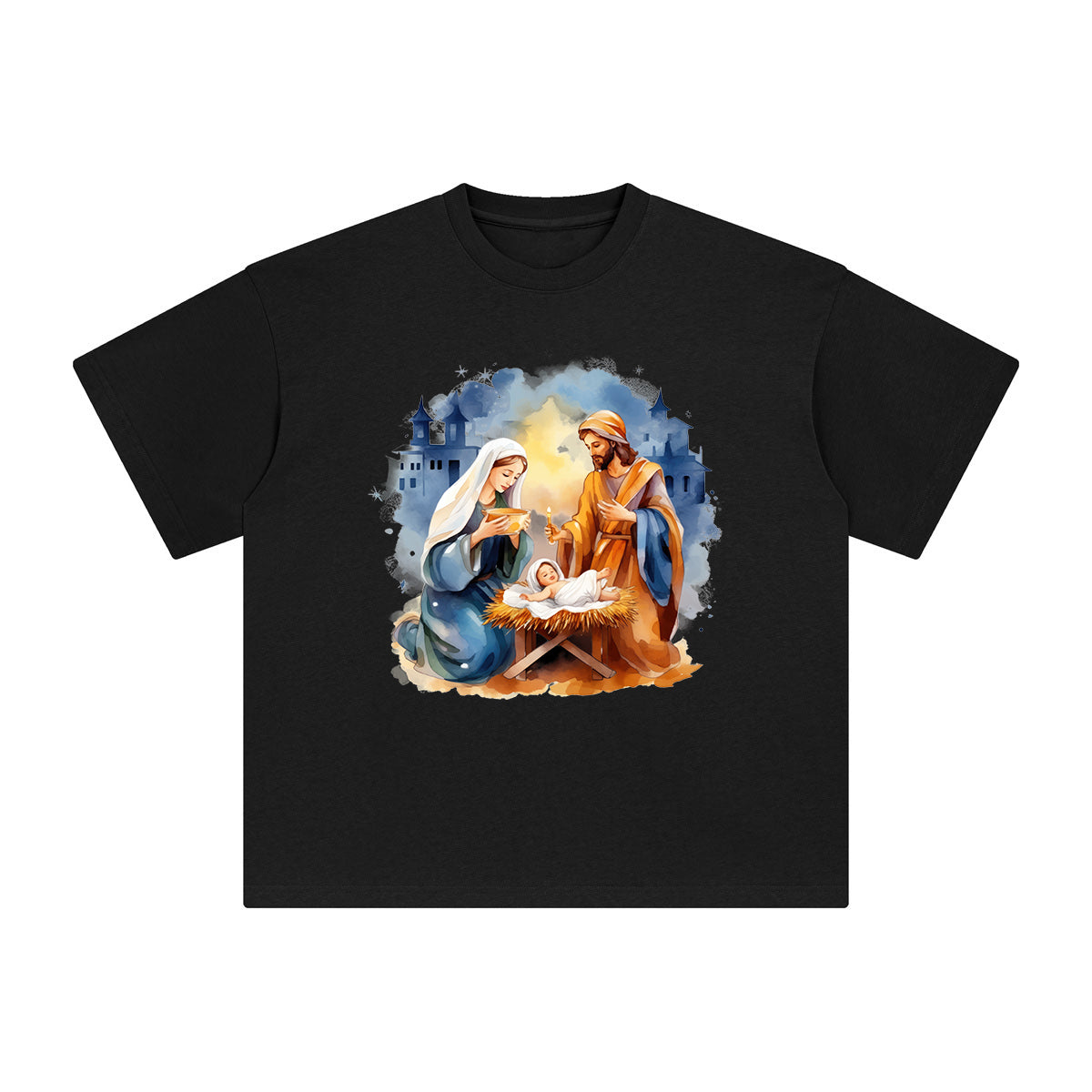 Christmas Nativity Scene Graphic Tee-INNBLAC Fashion Apparel