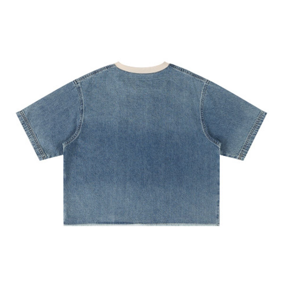 Washed Cotton Oversized Crew Neck Tee