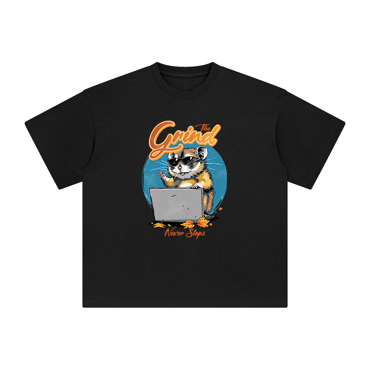 The Grind Never Stops Graphic Tee-INNBLAC Fashion Apparel