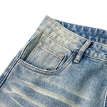 Distressed Wide-Leg Cropped Denim Jeans