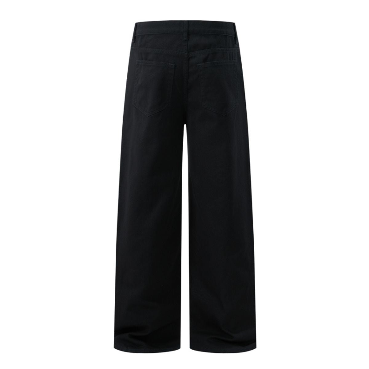 Button‑Fly Pleated Wide Leg Trousers