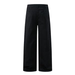 Button‑Fly Pleated Wide Leg Trousers