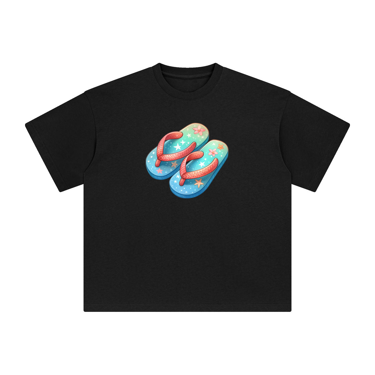 Summer Vacation Slippers Graphic Tee-INNBLAC Fashion Apparel