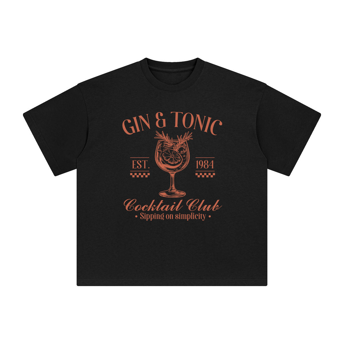 Gin & Tonic Cocktail Club Graphic Tee-INNBLAC Fashion Apparel