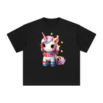 Pastel Christmas Baby Unicorn Graphic Tee-INNBLAC Fashion Apparel