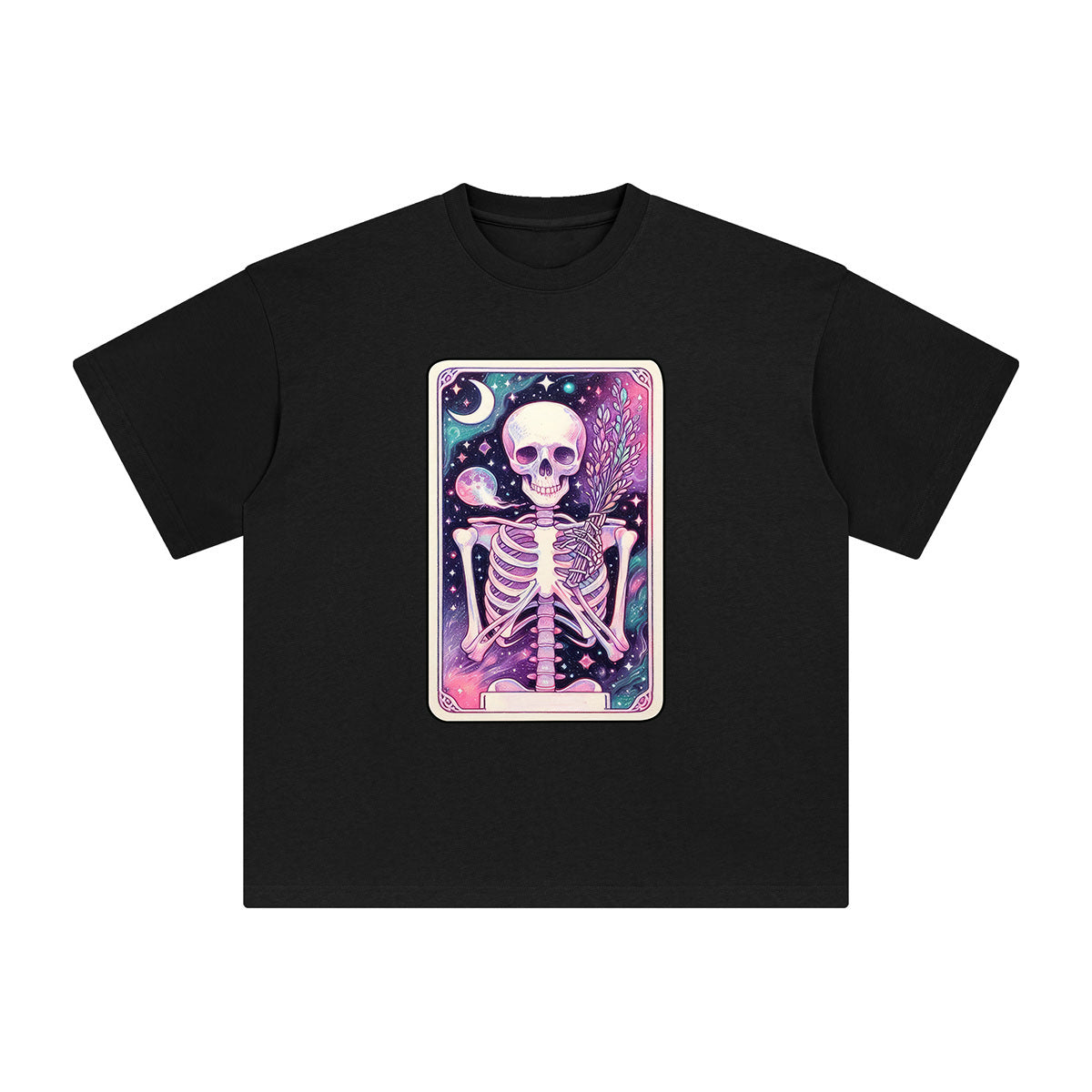 Skeleton Hold Sage Graphic Tee-INNBLAC Fashion Apparel