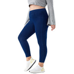 Plus Size Women High Waist Butt Lifting Dual Pockets Denim Yoga Pants