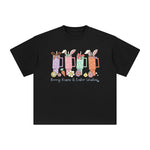 Bunny Kisses & Easter Wishes Graphic Tee-INNBLAC Fashion Apparel