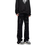 Stretch Zip Hem Utility Bootcut Jeans
