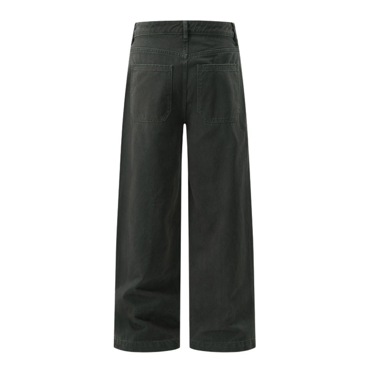 Relaxed Fit Seam Accent Wide‑Leg Trousers