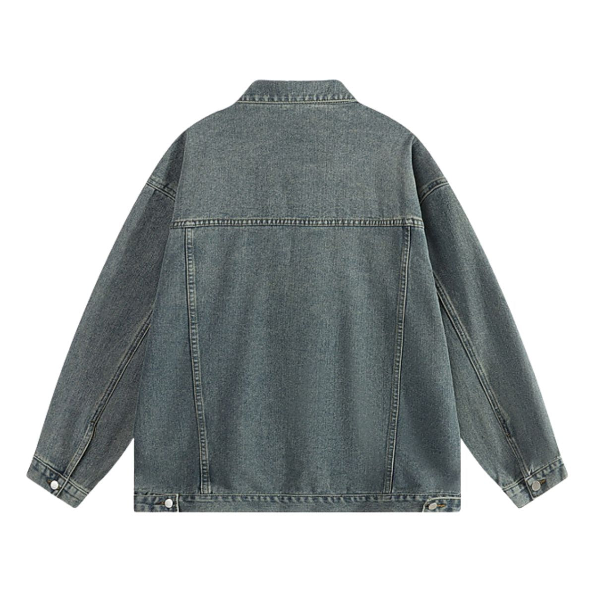 Hong Kong Style Vintage Washed Denim Jacket