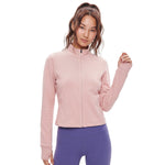 Soft and cozy knitted turtleneck slip sleeves fitted waist short women's jacket