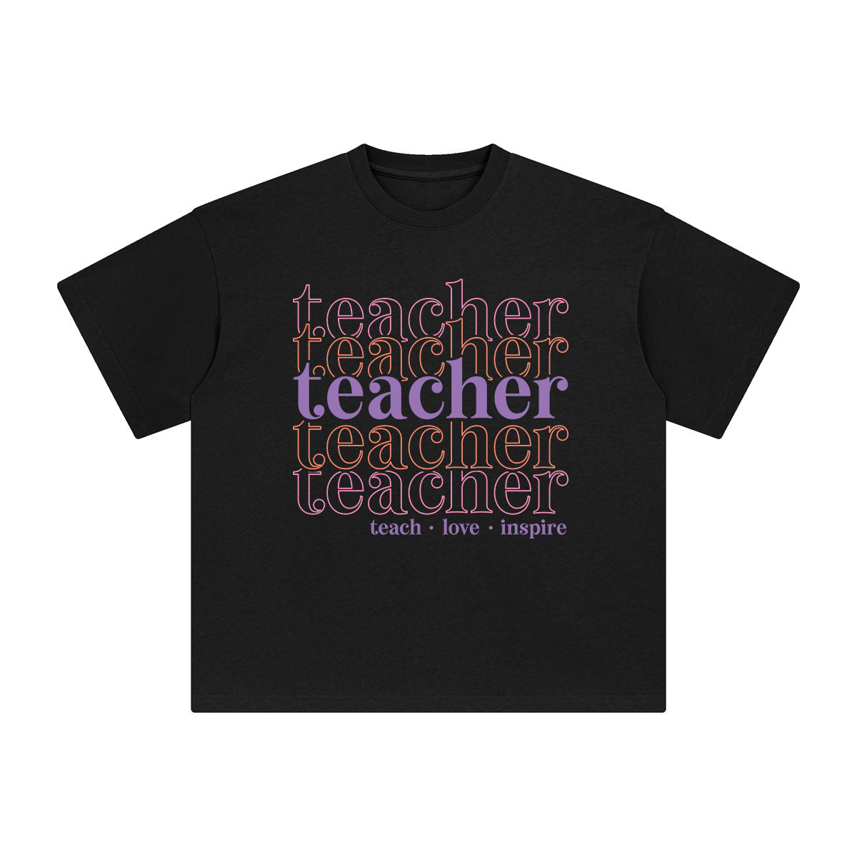 Teacher Teach Love Inspire Graphic Tee-INNBLAC Fashion Apparel