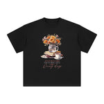 Flowers Coffe & Books Graphic Tee-INNBLAC Fashion Apparel
