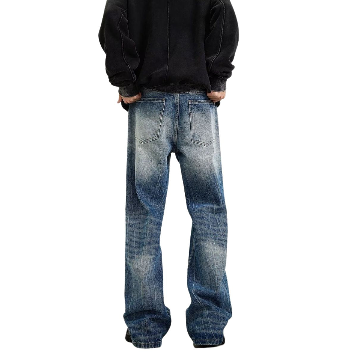 Vintage Whiskered Straight Leg Jeans
