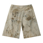 Bermudas con bordado lavado vintage