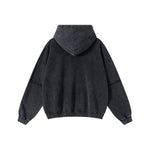 Two-Layer Sleeve Acid Washed Cotton Hoodie