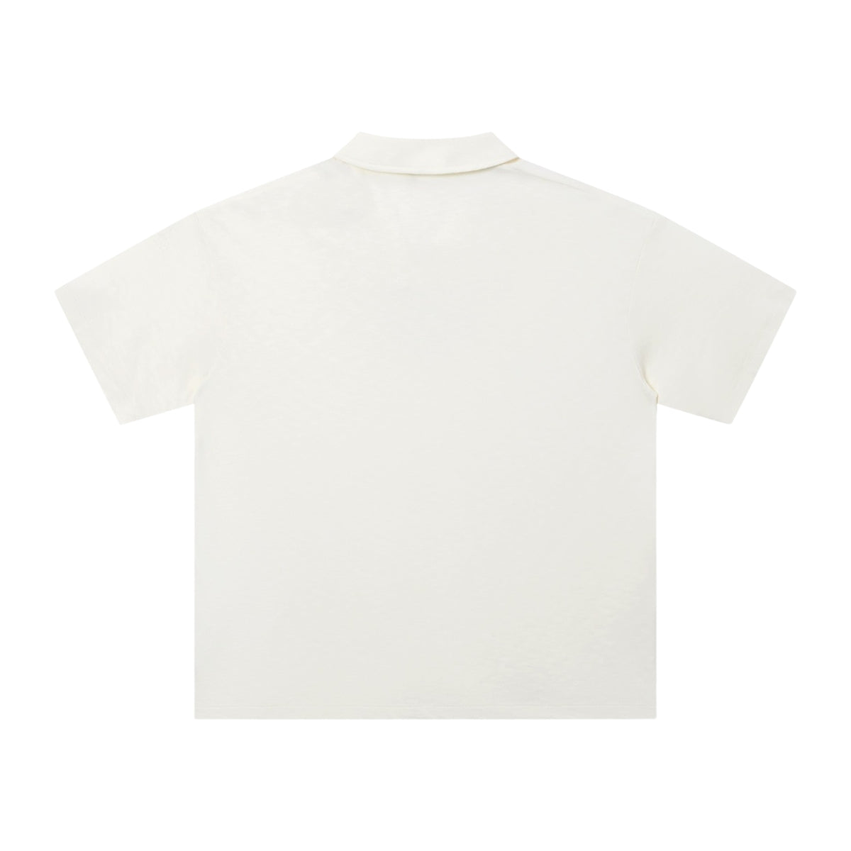 Retro Boxy Wool Blend Seagull Collar Polo Shirt