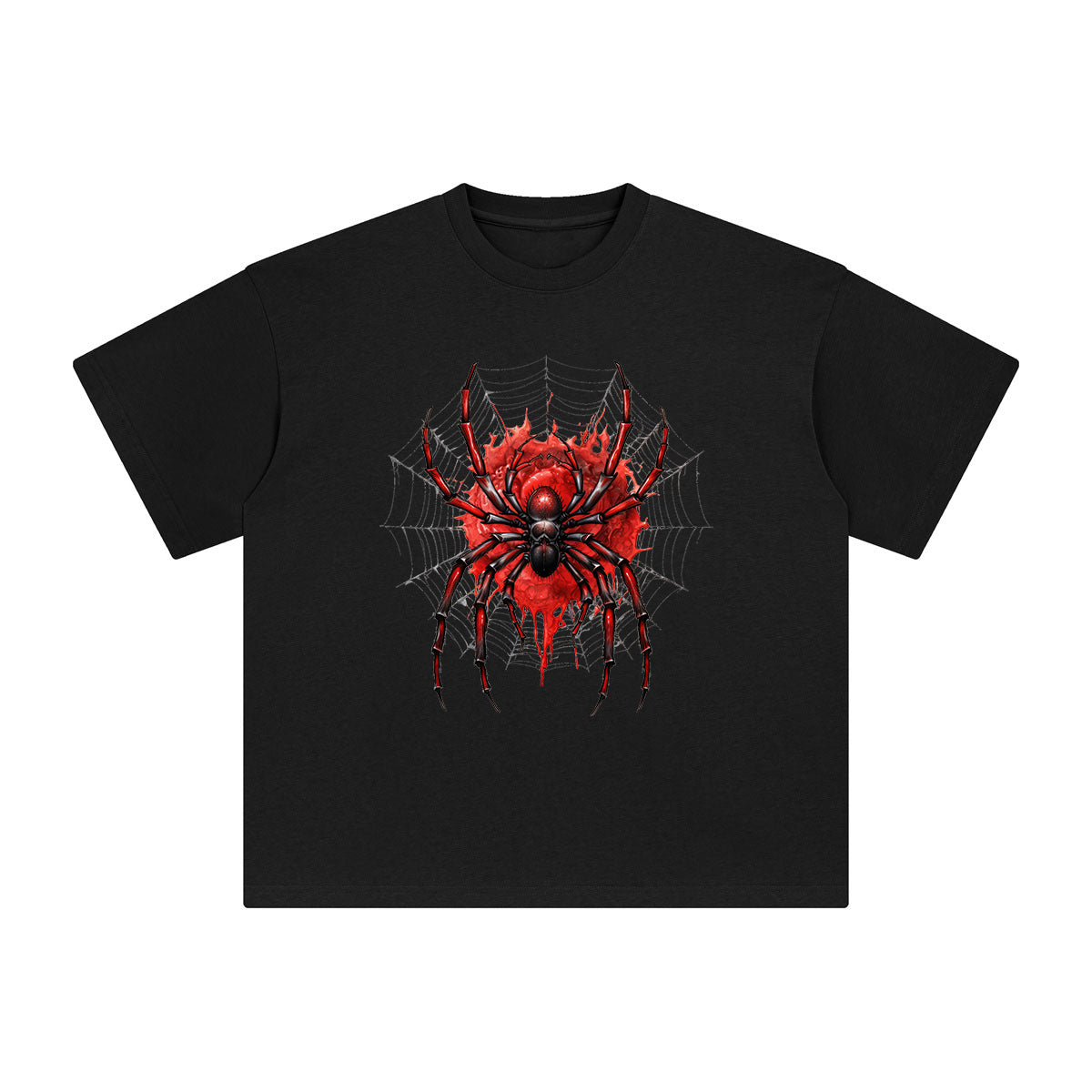 Gothic Spiderweb Graphic Tee-INNBLAC Fashion Apparel