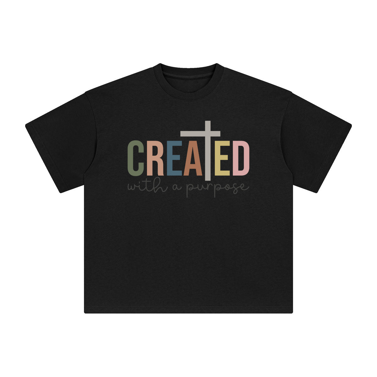 Created With A Purpose Graphic Tee-INNBLAC Fashion Apparel