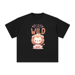 Born Wild Lion Graphic Tee-INNBLAC Fashion Apparel
