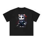 Killer Cat Graphic Tee-INNBLAC Fashion Apparel
