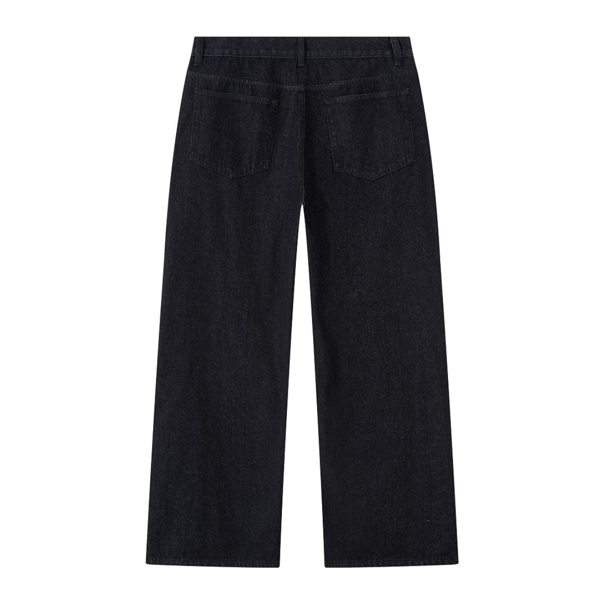Vintage Multi‑Button Fly Wide‑Leg Straight‑Leg Jeans