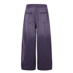 Vintage Washed Distressed Gradient‑Purple Relaxed Wide‑Leg Trousers