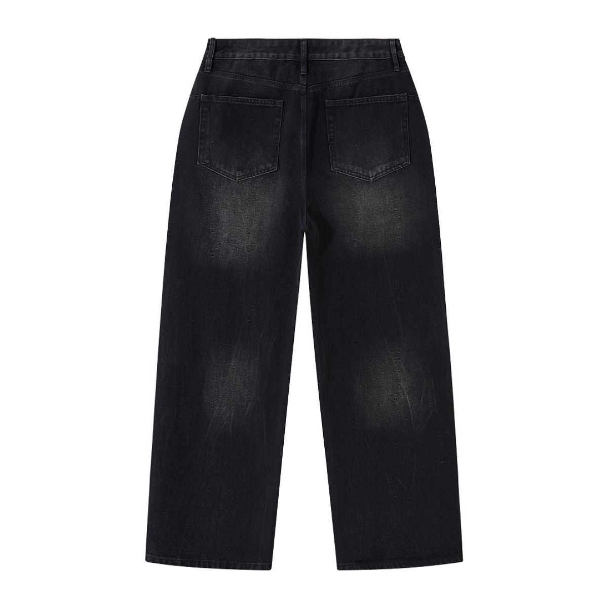 Vintage Distressed Gradient Wide Leg Jeans
