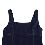 Falda vaquera con bordado de perlas y lavado vintage