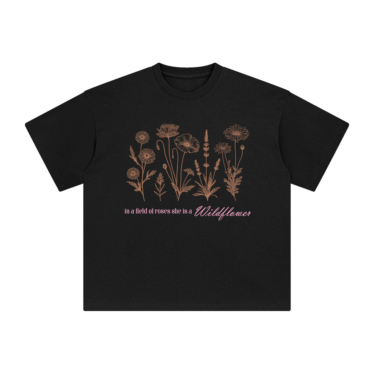 Vintage Wildflowers Graphic Tee-INNBLAC Fashion Apparel