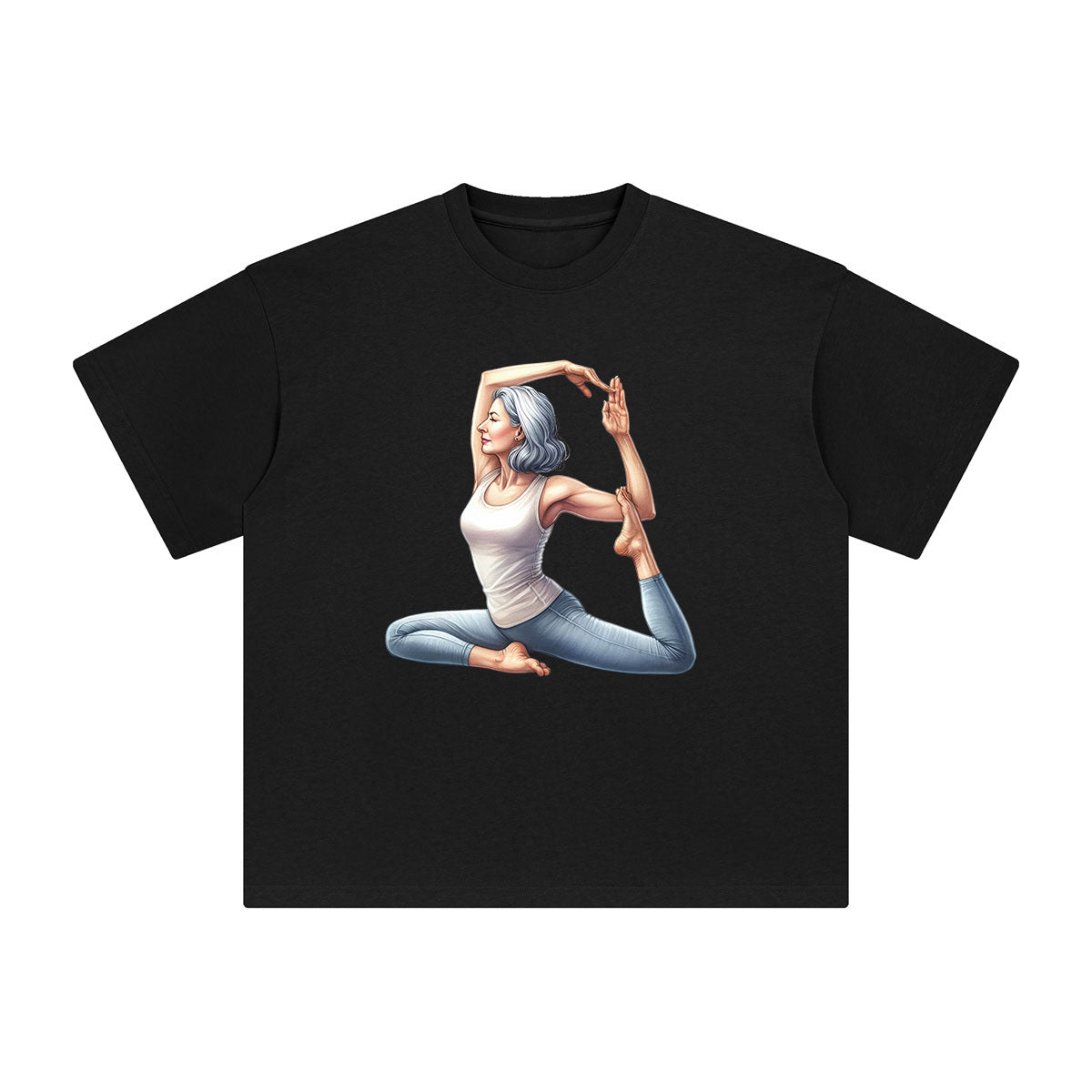 Yoga Mom Comic Graphic Tee-INNBLAC Fashion Apparel