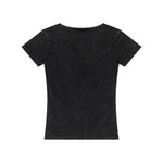 Fitted Rib-Knit V Neck T-Shirt 8.2oz