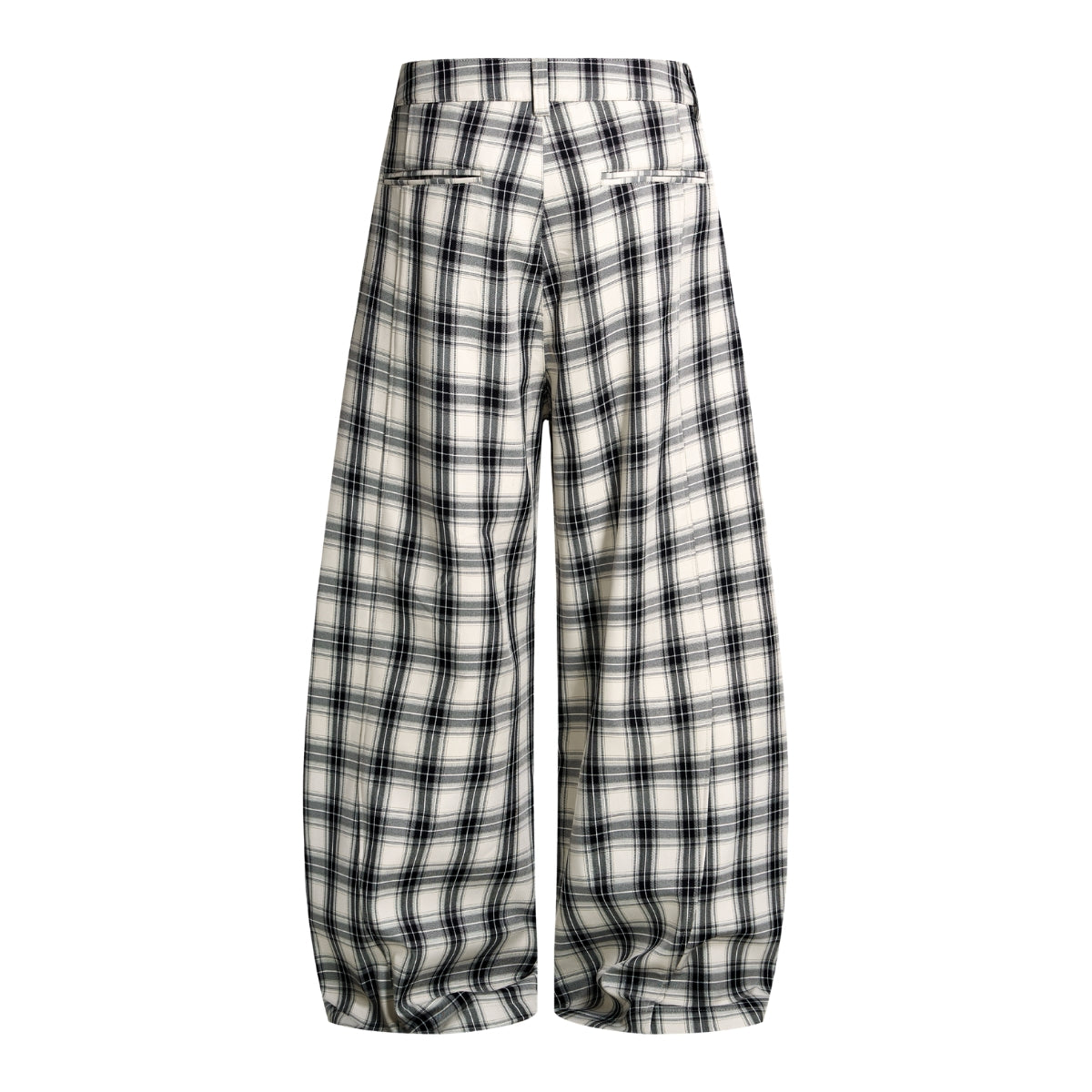 American Vintage Checkered Wide Leg Relaxed Pants