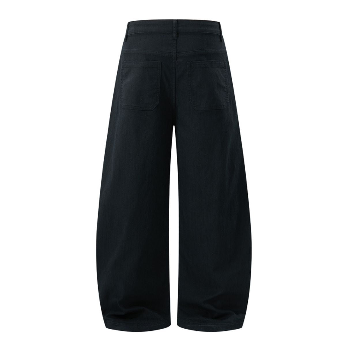 Balloon‑Cut Curved Wide Leg Trousers