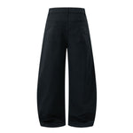 Balloon‑Cut Curved Wide Leg Trousers