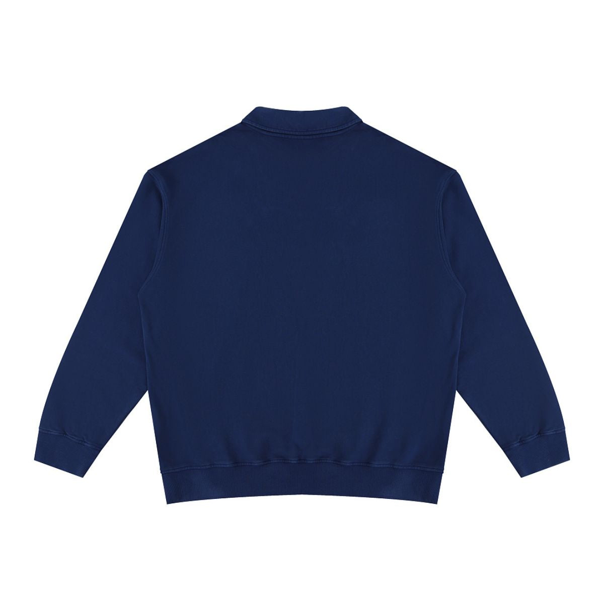 Heavyweight Cotton Polo Collar Long Sleeve Sweatshirt