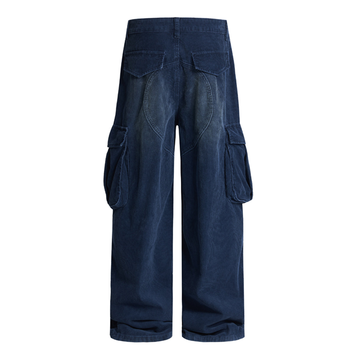 Vintage Wash Wide Leg Cargo Pants