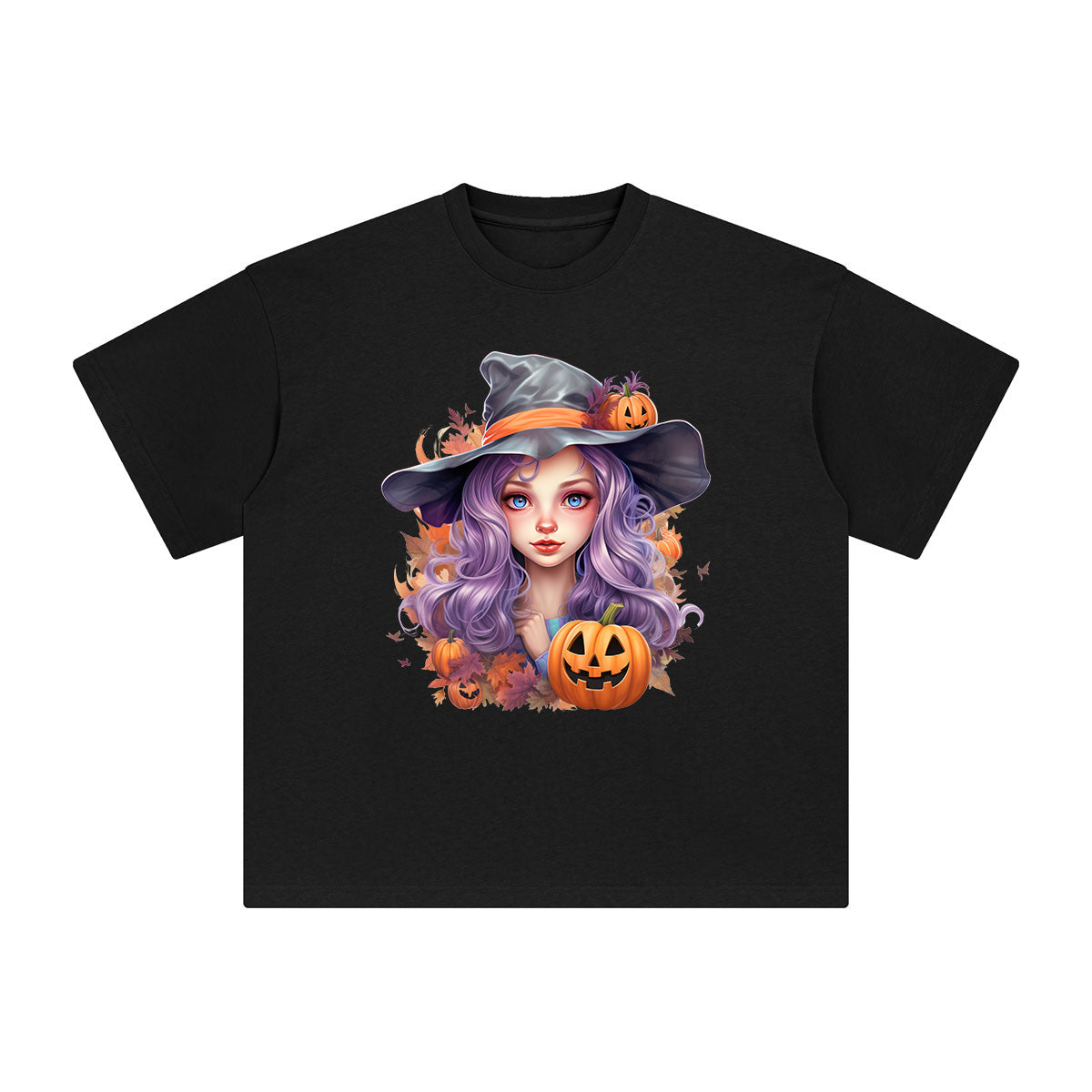 Girl & Pumpkin Graphic Tee-INNBLAC Fashion Apparel
